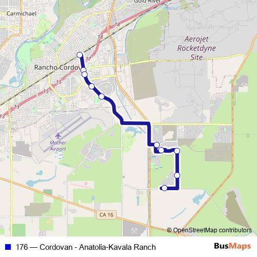 176 bus Line Map