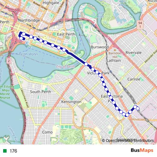 176 bus Line Map