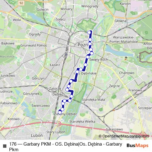 176 bus Line Map