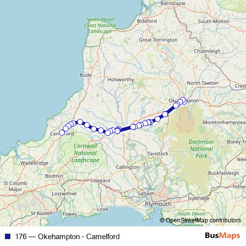 176 bus Line Map