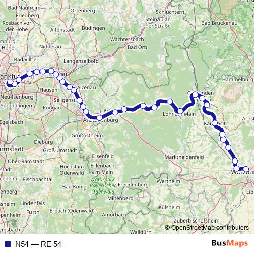 N54 rail Line Map