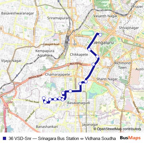 36 VSD-Snr bus Line Map