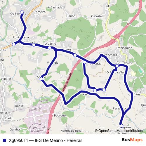 Xg695011 bus Line Map