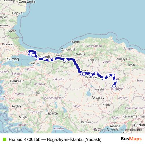 Flixbus Kk0615b bus Line Map