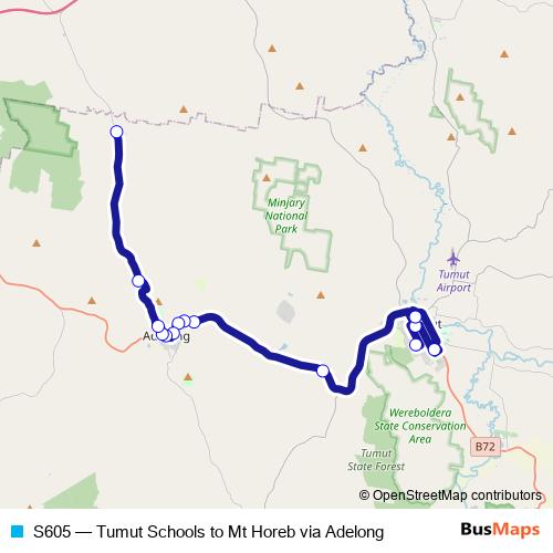 S605 bus Line Map