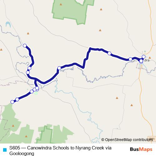S605 bus Line Map