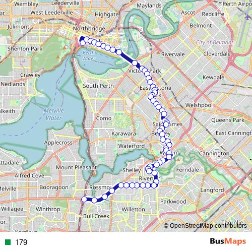 179 bus Line Map