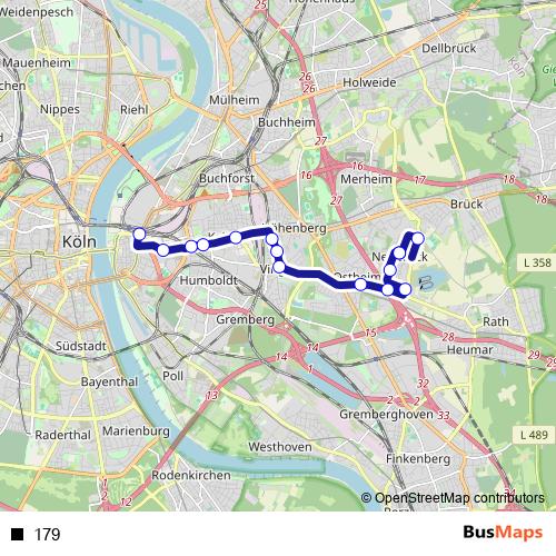 179 bus Line Map