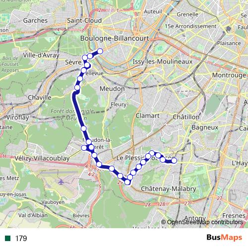 179 bus Line Map
