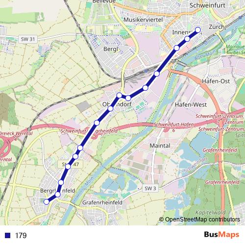 179 bus Line Map