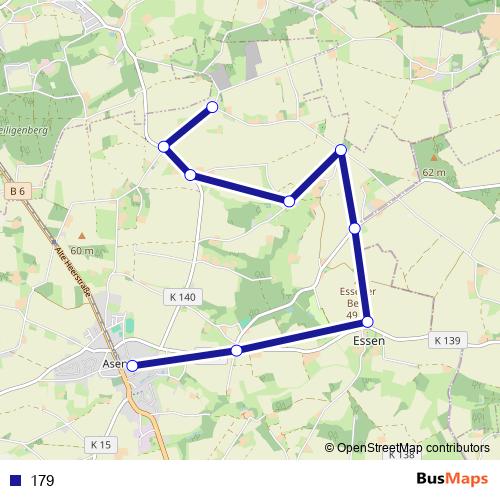 179 bus Line Map