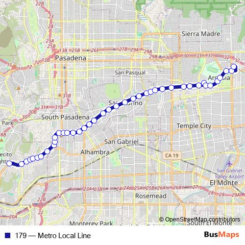 179 bus Line Map
