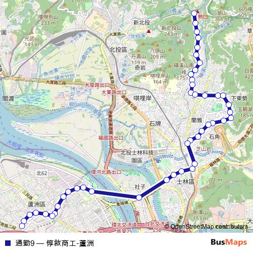 通勤9 bus Line Map