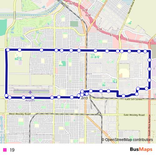 19 bus Line Map