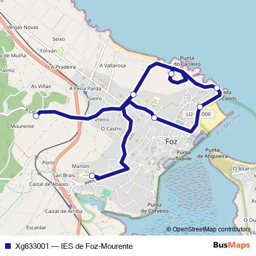 Xg633001 bus Line Map