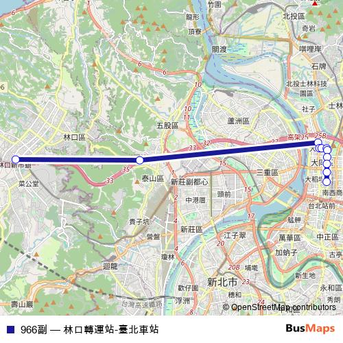 966副 bus Line Map