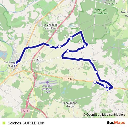 Seiches-SUR-LE-Loir bus Line Map