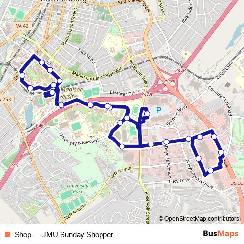 Shop bus Line Map