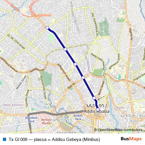 Tx Gl 008 bus Line Map