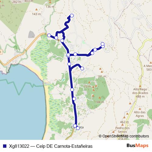 Xg813022 bus Line Map