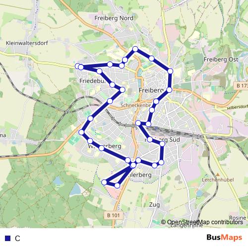 C bus Line Map