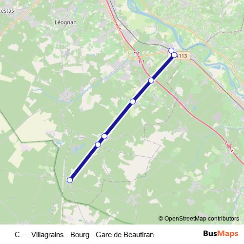 C bus Line Map