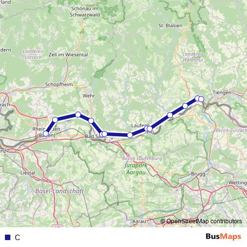 C bus Line Map