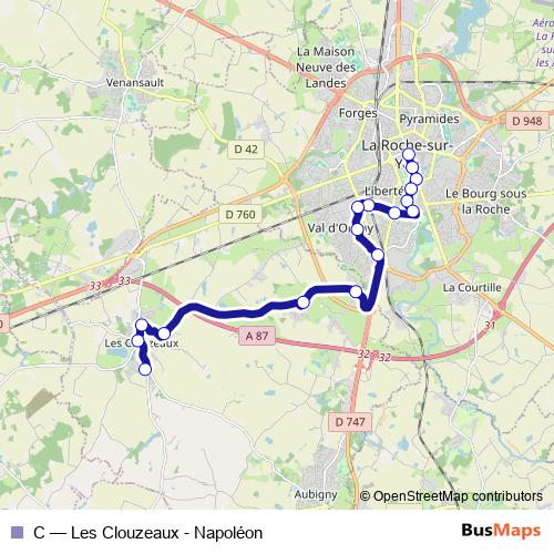 C bus Line Map