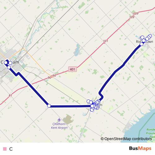 C bus Line Map