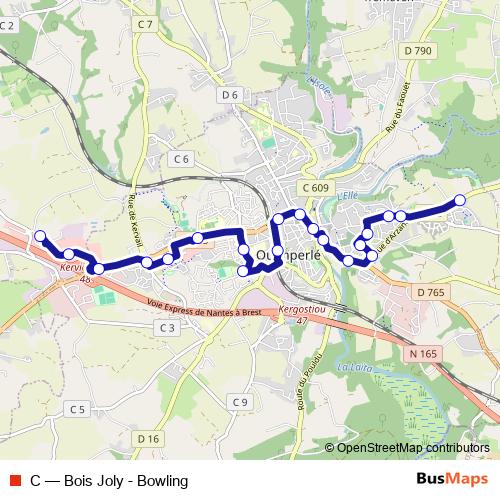 C bus Line Map