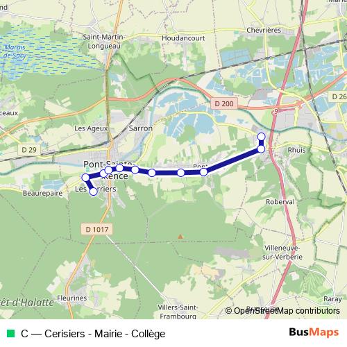 C bus Line Map