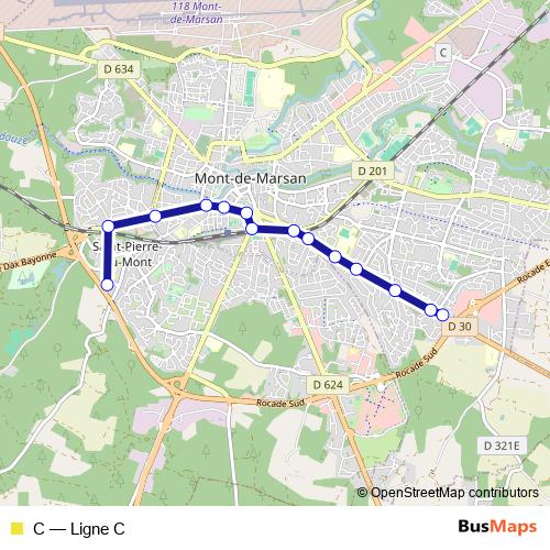 C bus Line Map