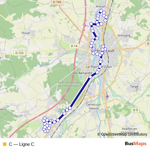 C bus Line Map