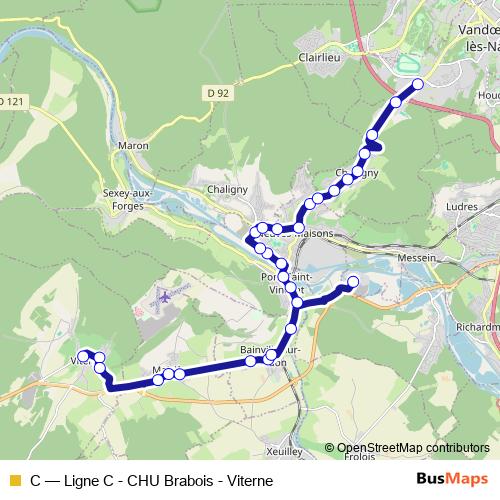 C bus Line Map
