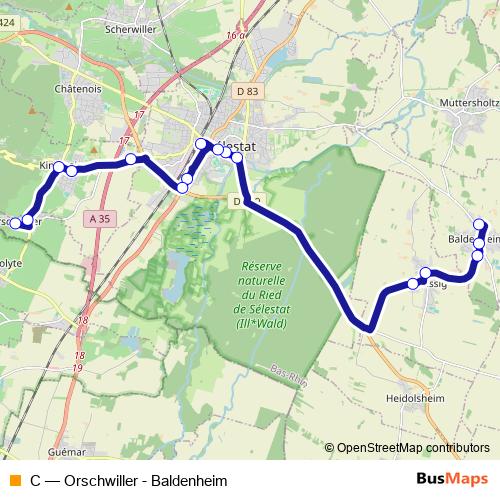C bus Line Map