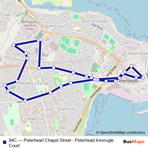 84C bus Line Map