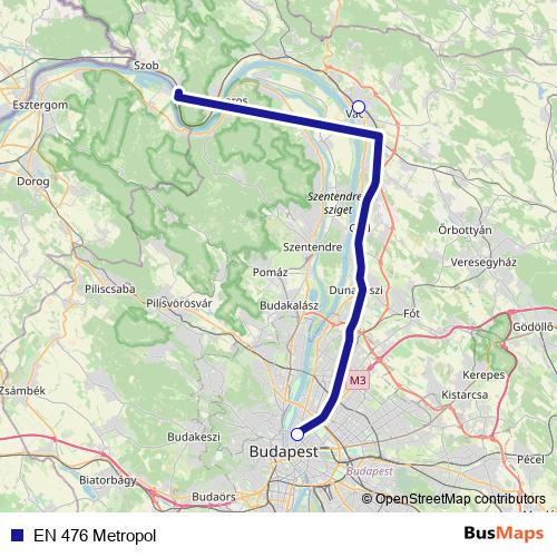 EN 476 Metropol rail Line Map