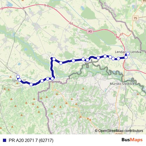 PR A20 2071 7 (62717) bus Line Map