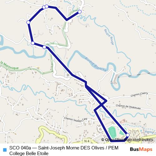 SCO 040a bus Line Map