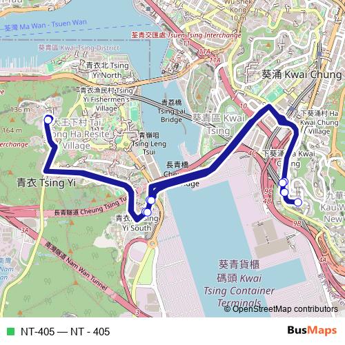 NT-405 bus Line Map