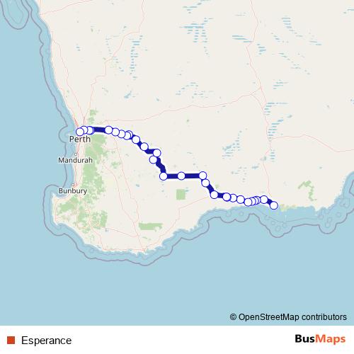 Esperance bus Line Map