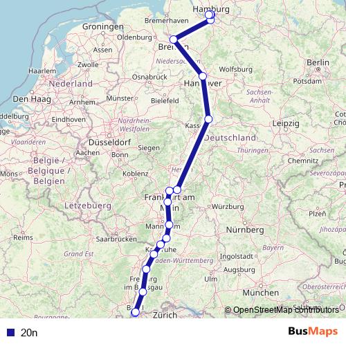 20n rail Line Map