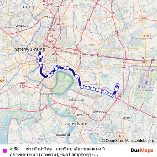 ต.68 bus Line Map