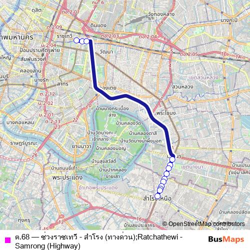 ต.68 bus Line Map