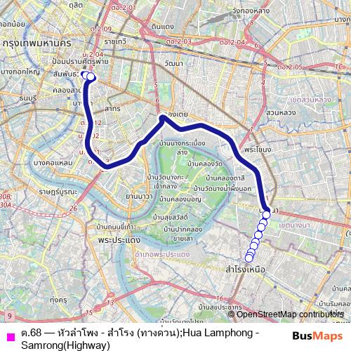ต.68 bus Line Map