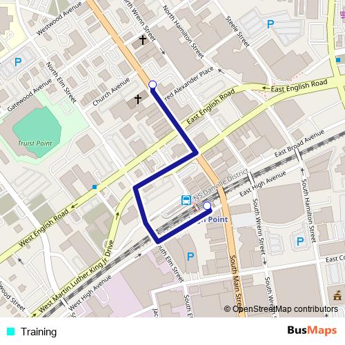 Training bus Line Map