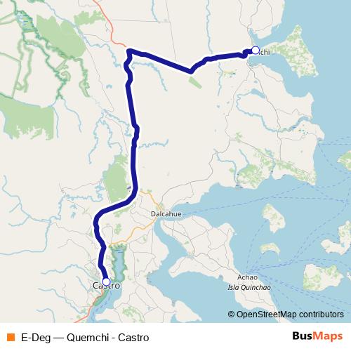 E-Deg bus Line Map