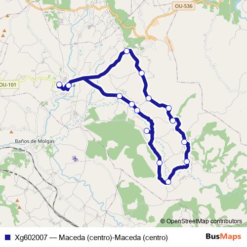 Xg602007 bus Line Map