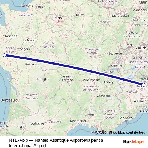 NTE-Mxp bus Line Map