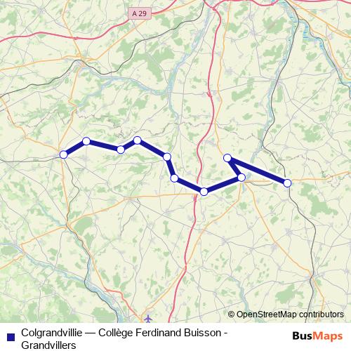 Colgrandvillie bus Line Map